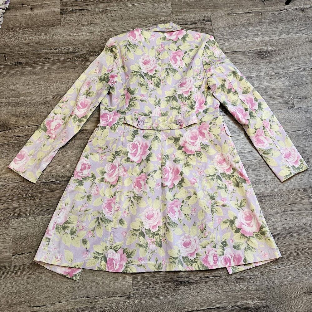 JACLYN SMITH floral spring coat pastel easter blazer jacket pink lilac S - Picture 7 of 12